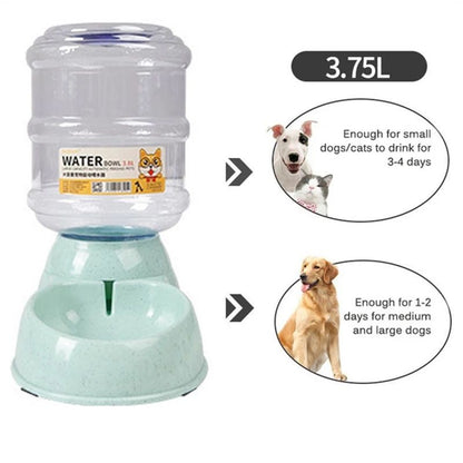 Upgrade Wheat Straw Large Capacity 3.8L Pet Feeder Automatic Water Feeding Dog Basin Pet Bowl