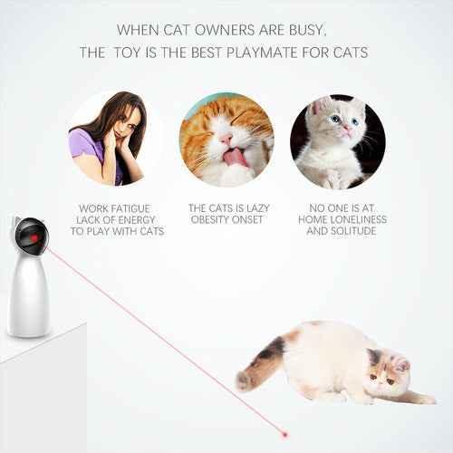 Automatic Interactive Cat Laser Toy – Smart Rotating Laser for Active Indoor Cats