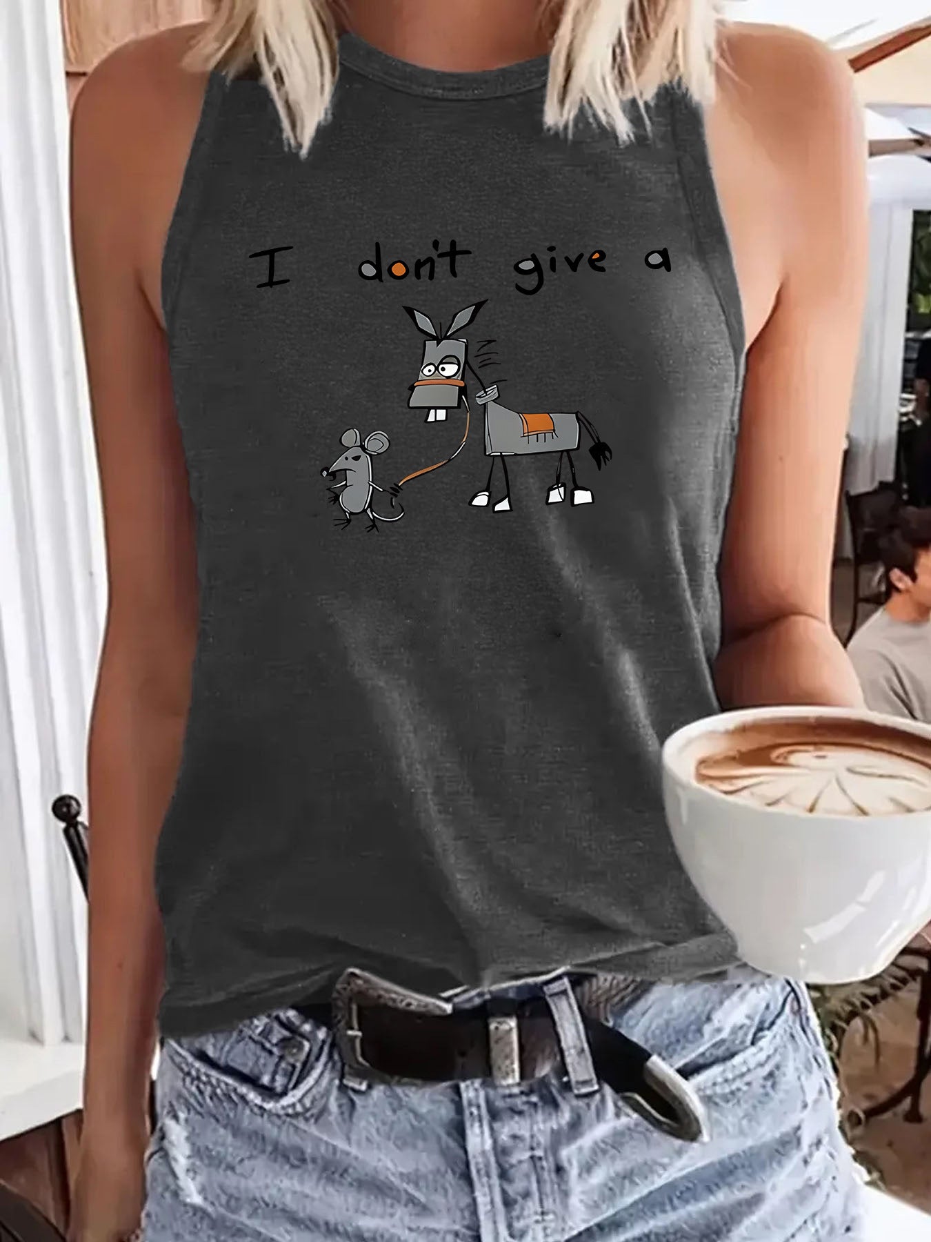 Alphabet animal print vest