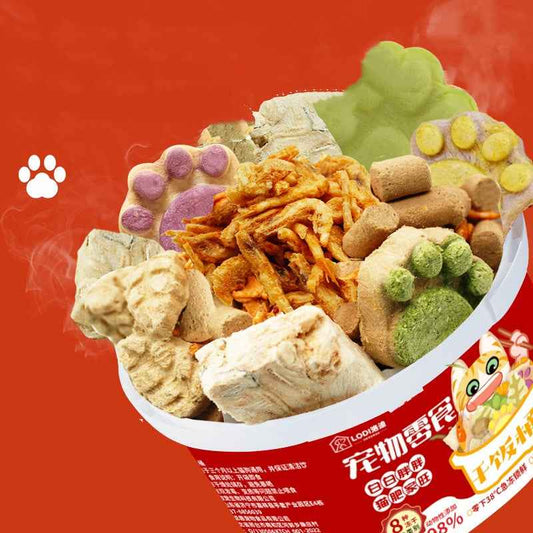 Freeze-Dried Mixed Pet Treats for Cats & Dogs High-Protein Snack Variety