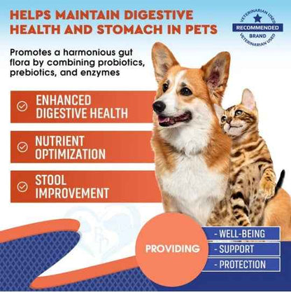 Holistic Probiotics Blend for Dogs & Cats – Enzymes + Prebiotics