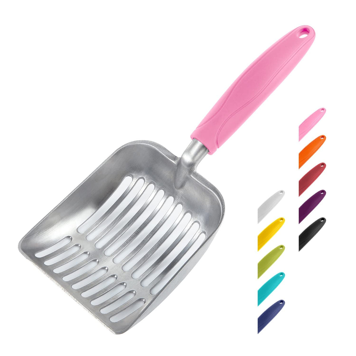 WePet Metal Cat Litter Scoop with Deep Sifter and Long Handle