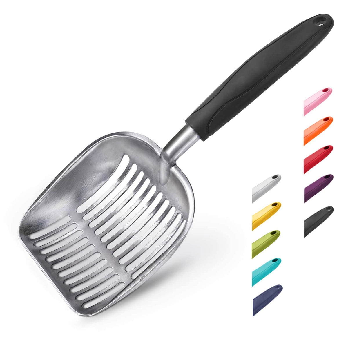 WePet Metal Cat Litter Scoop with Deep Sifter and Long Handle