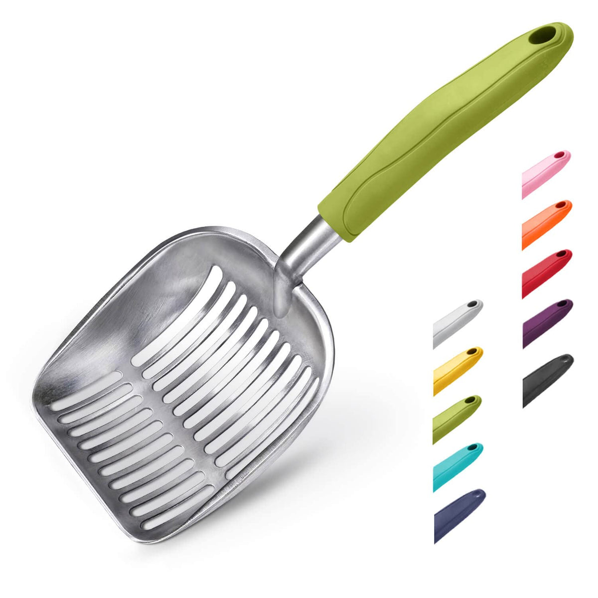 WePet Metal Cat Litter Scoop with Deep Sifter and Long Handle