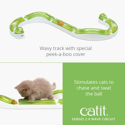 Catit ball track cat toy with peek-a-boo openings