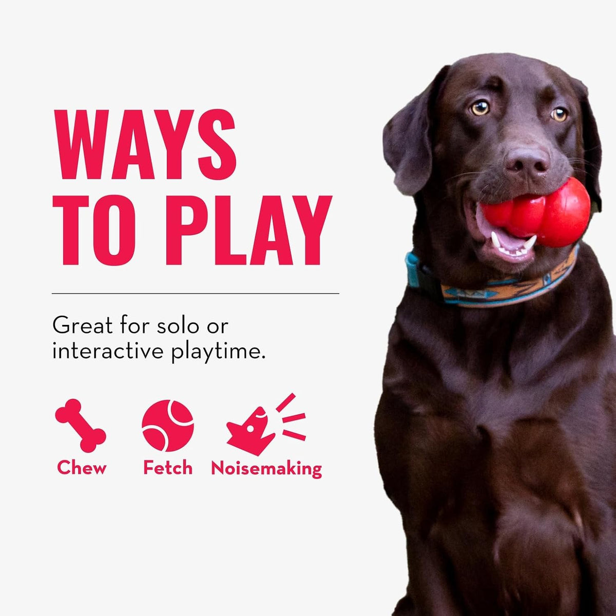 KONG Wubba dog toy for tug of war and fetch, large