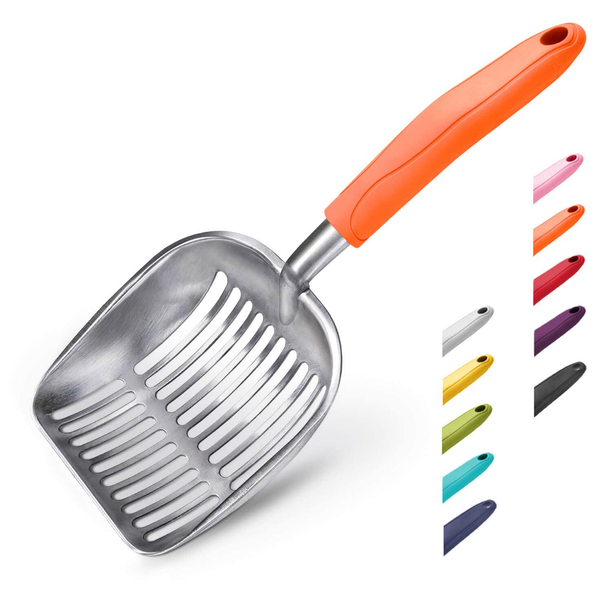WePet Metal Cat Litter Scoop with Deep Sifter and Long Handle