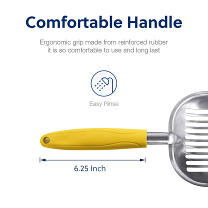 WePet Metal Cat Litter Scoop with Deep Sifter and Long Handle