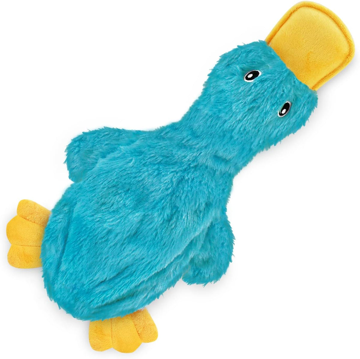 Best Pet Supplies Crinkle Duck Dog Toy – Blue, No Stuffing