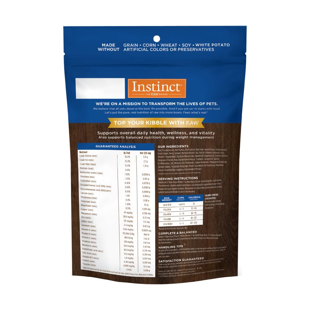Instinct Freeze-Dried Beef Mixers Dog Food Topper, 6 oz