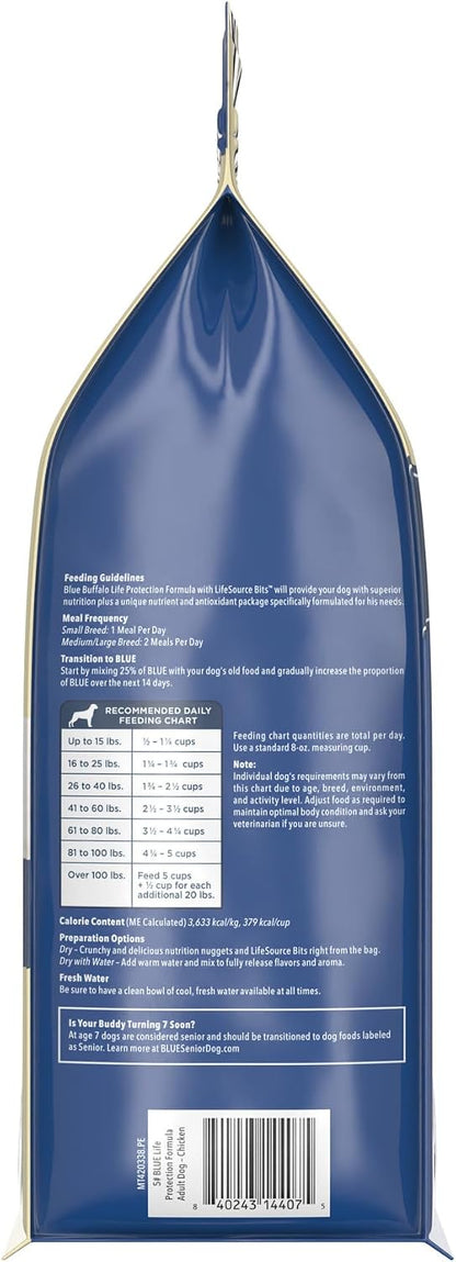 Blue Buffalo Life Protection Adult Dry Dog Food – Chicken & Brown Rice, 5 lb
