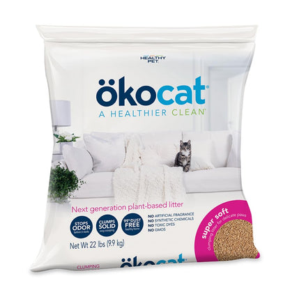 ökocat Low-Tracking Natural Wood Clumping Cat Litter, 14 lb