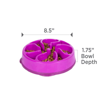Outward Hound Fun Feeder Slo Bowl – Slow Feeder Dog Bowl, Blue (8.8 in)