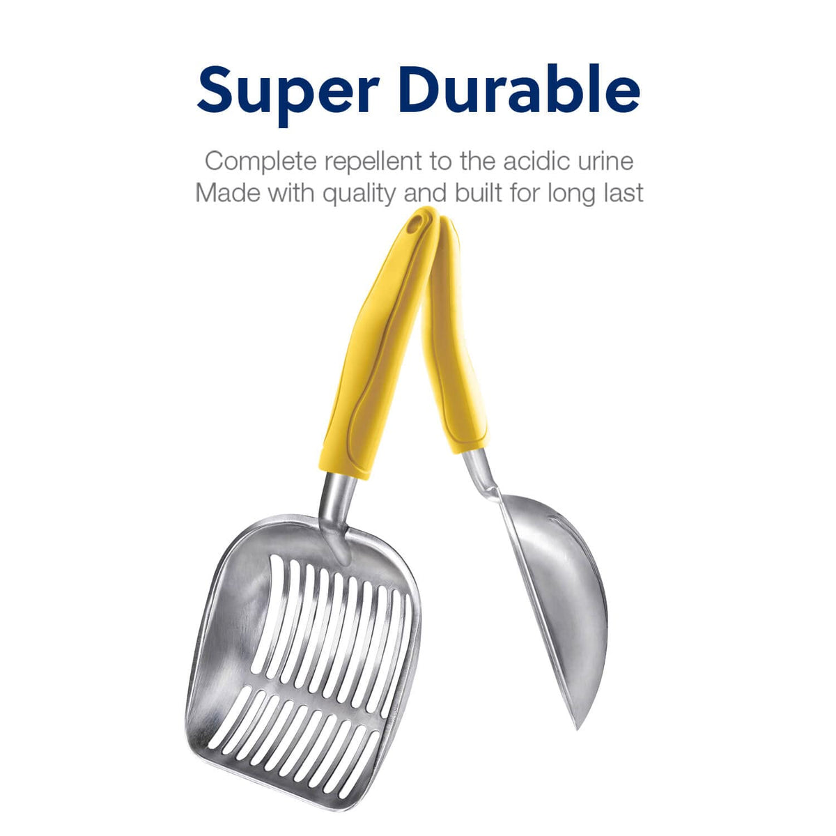 WePet Metal Cat Litter Scoop with Deep Sifter and Long Handle