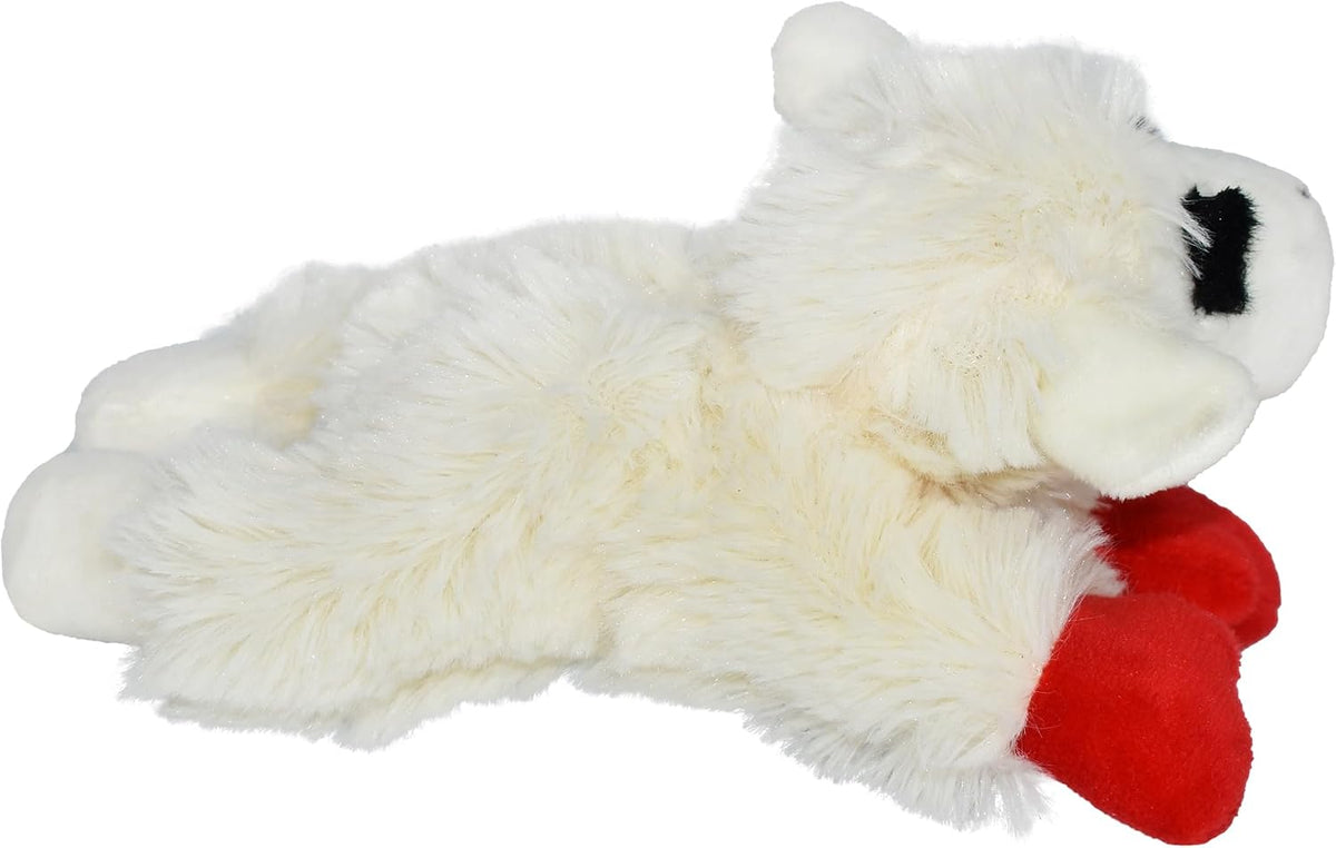 Multipet Holiday Lamb Chop – 10.5" Plush Squeaky Dog Toy with Reindeer Antlers