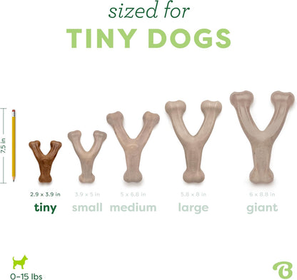 Benebone Wishbone dog chew - curved wishbone shape for an easy paw grip