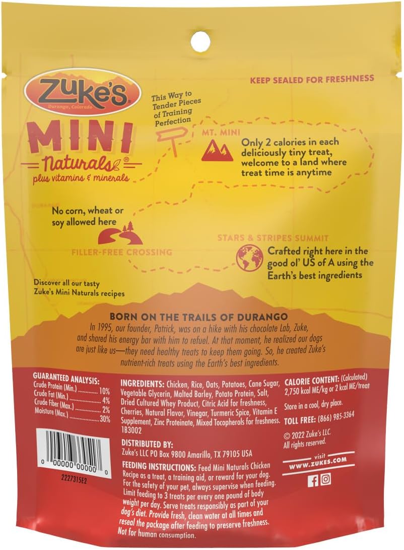 Zuke's Mini Naturals Chicken Dog Training Treats, 16 oz