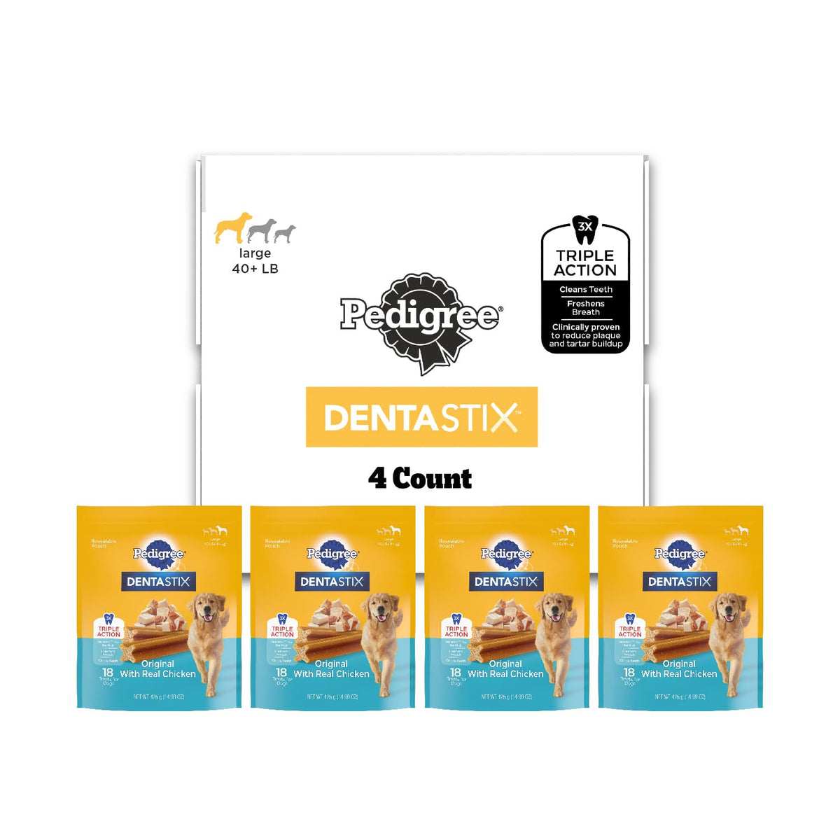 Pedigree Dentastix Large Dog Treats – controls close-up