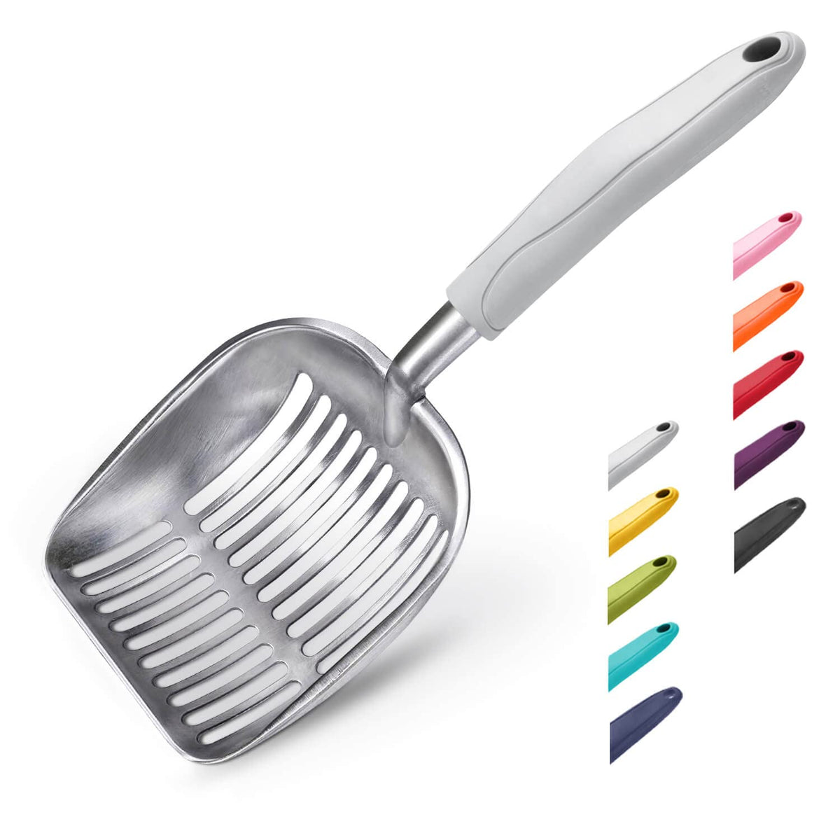 WePet Metal Cat Litter Scoop with Deep Sifter and Long Handle