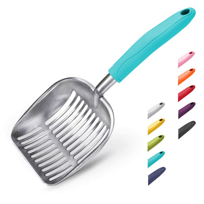 WePet Metal Cat Litter Scoop with Deep Sifter and Long Handle