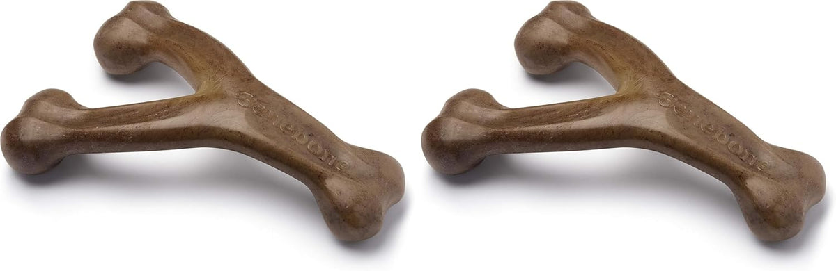 Benebone Wishbone dog chew - curved wishbone shape for an easy paw grip