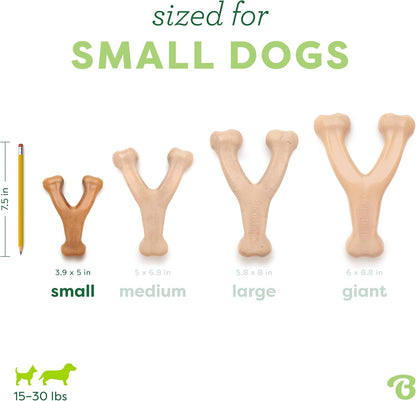 Benebone Wishbone dog chew - curved wishbone shape for an easy paw grip