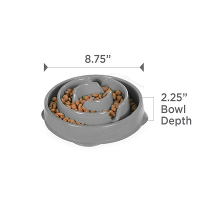Outward Hound Fun Feeder Slo Bowl – Slow Feeder Dog Bowl, Blue (8.8 in)