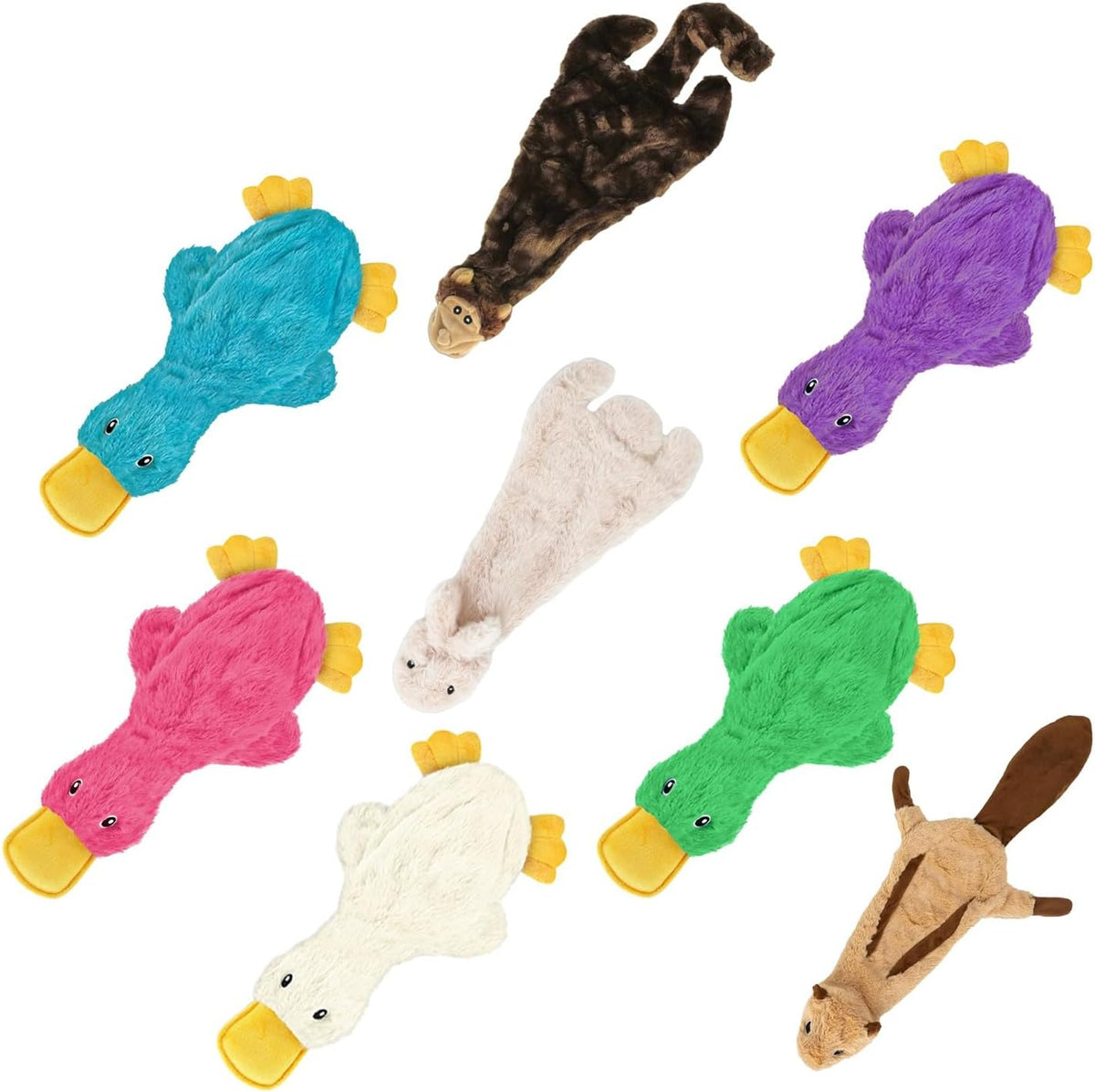 Best Pet Supplies Crinkle Duck Dog Toy – Blue, No Stuffing