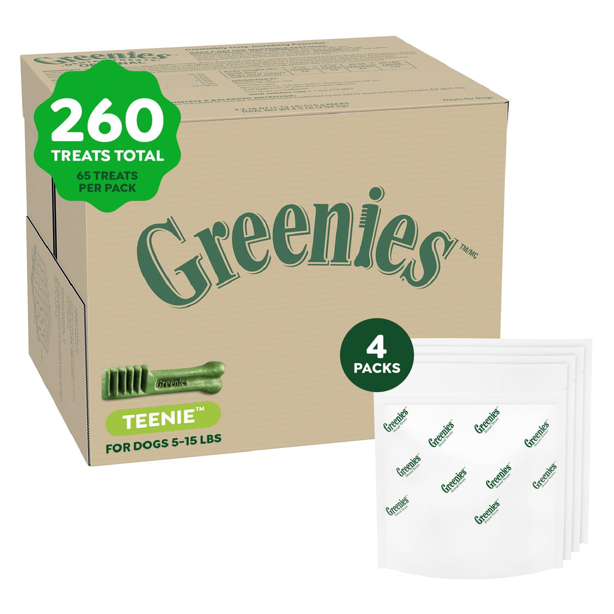 Greenies Teenie Dental Treats Mint – side view