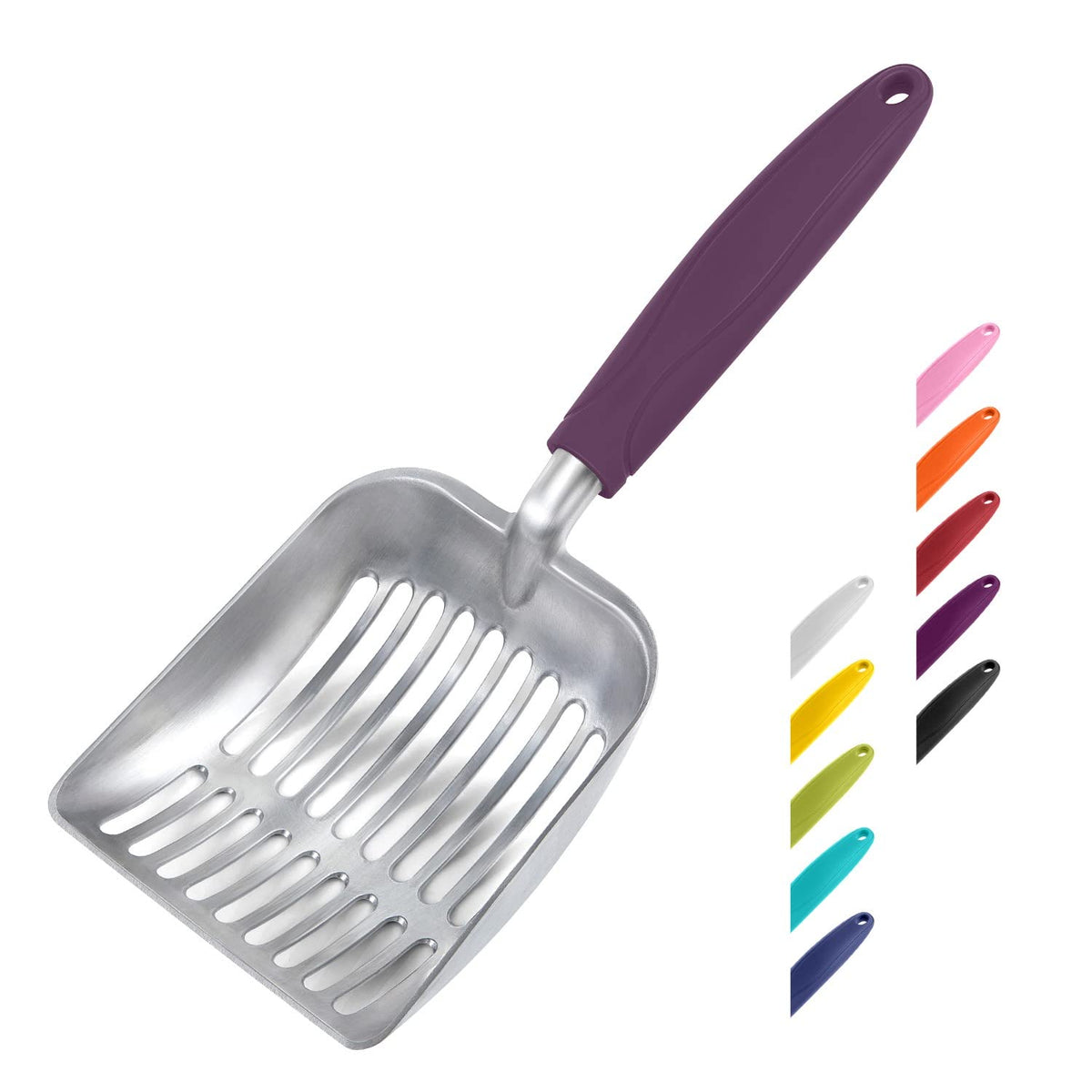WePet Metal Cat Litter Scoop with Deep Sifter and Long Handle