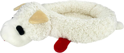Multipet Holiday Lamb Chop – 10.5" Plush Squeaky Dog Toy with Reindeer Antlers
