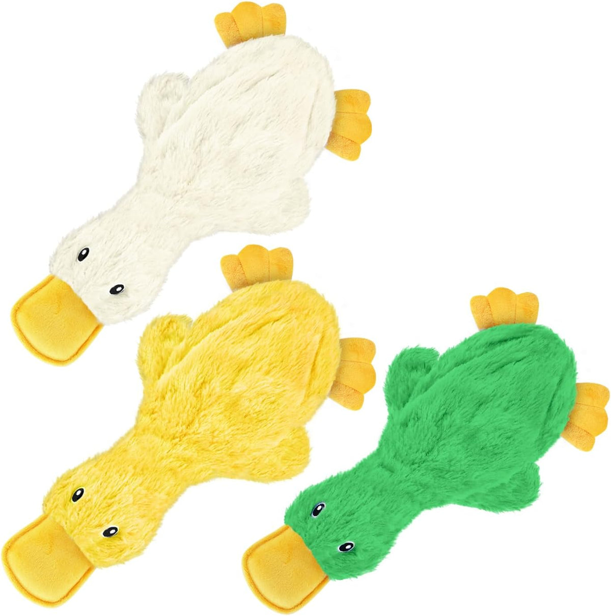 Best Pet Supplies Crinkle Duck Dog Toy – Blue, No Stuffing