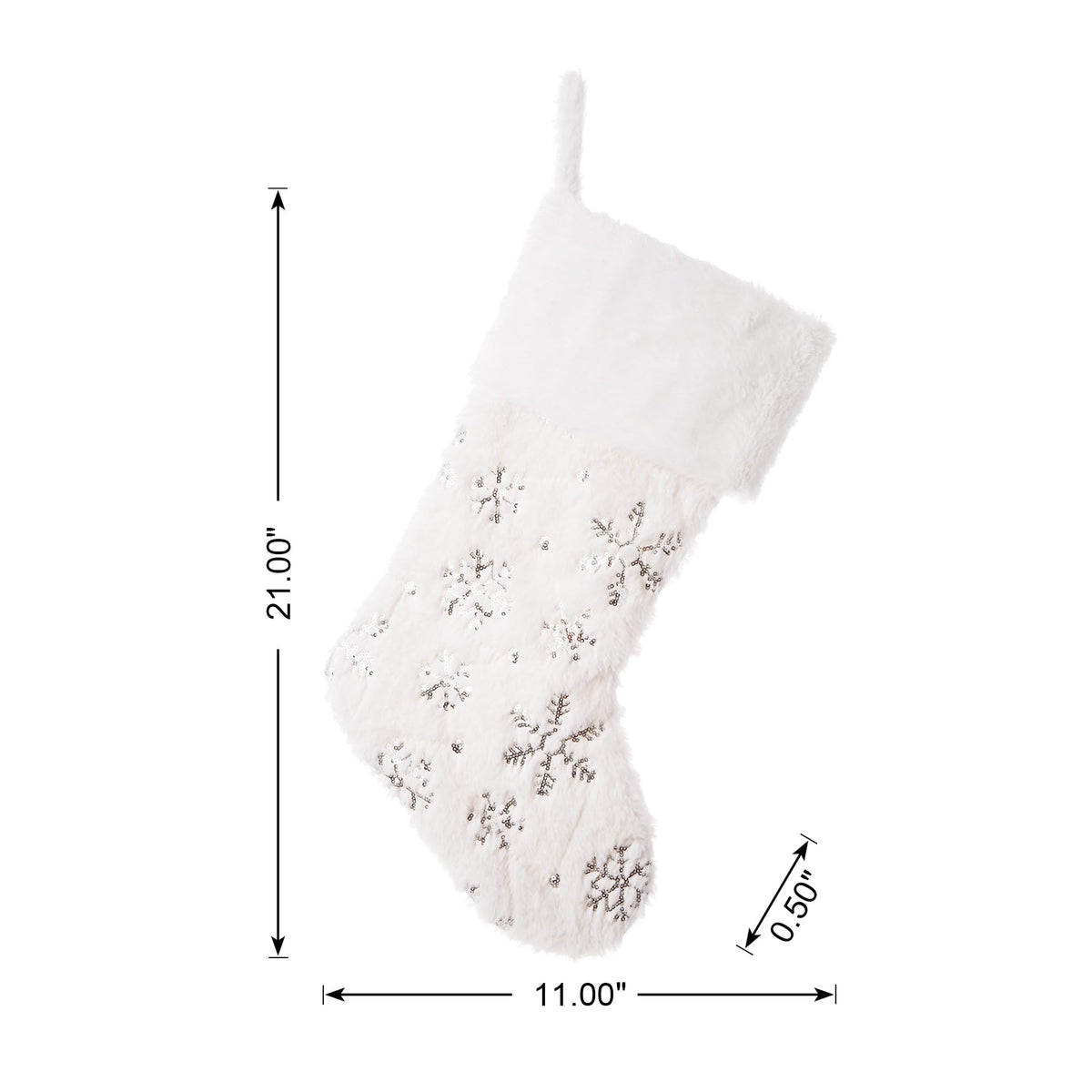 Glitzhome LED Christmas Stockings – 21" Embroidered Linen Stockings, 2-Pack