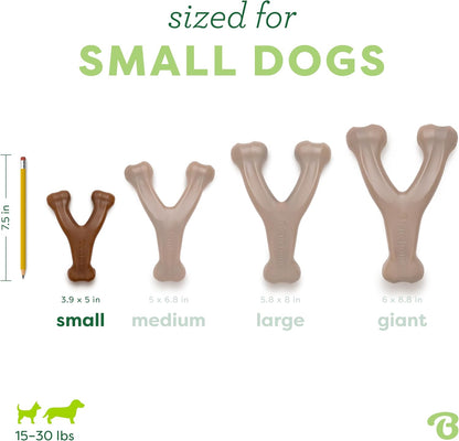 Benebone Wishbone dog chew - curved wishbone shape for an easy paw grip