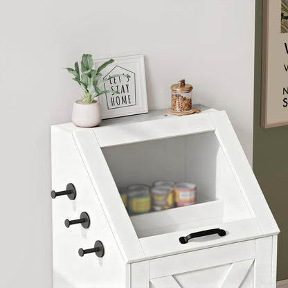 Dog Feeding Station with Storage & 2 Elevated Bowls, Walnut