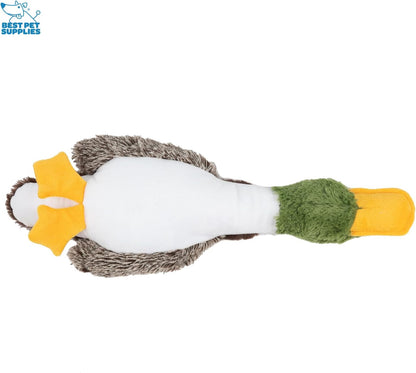Best Pet Supplies Crinkle Duck Dog Toy – Blue, No Stuffing