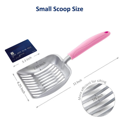 WePet Metal Cat Litter Scoop with Deep Sifter and Long Handle
