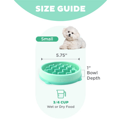 Outward Hound Fun Feeder Slo Bowl – Slow Feeder Dog Bowl, Blue (8.8 in)