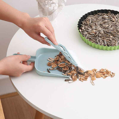Mini Desktop Broom and Dustpan Set for Cleaning