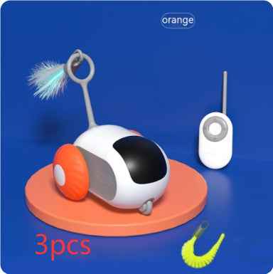 Remote Control Cat Car Toy USB Automatic Self‑Moving Smart Chasing Pet Vehicle
