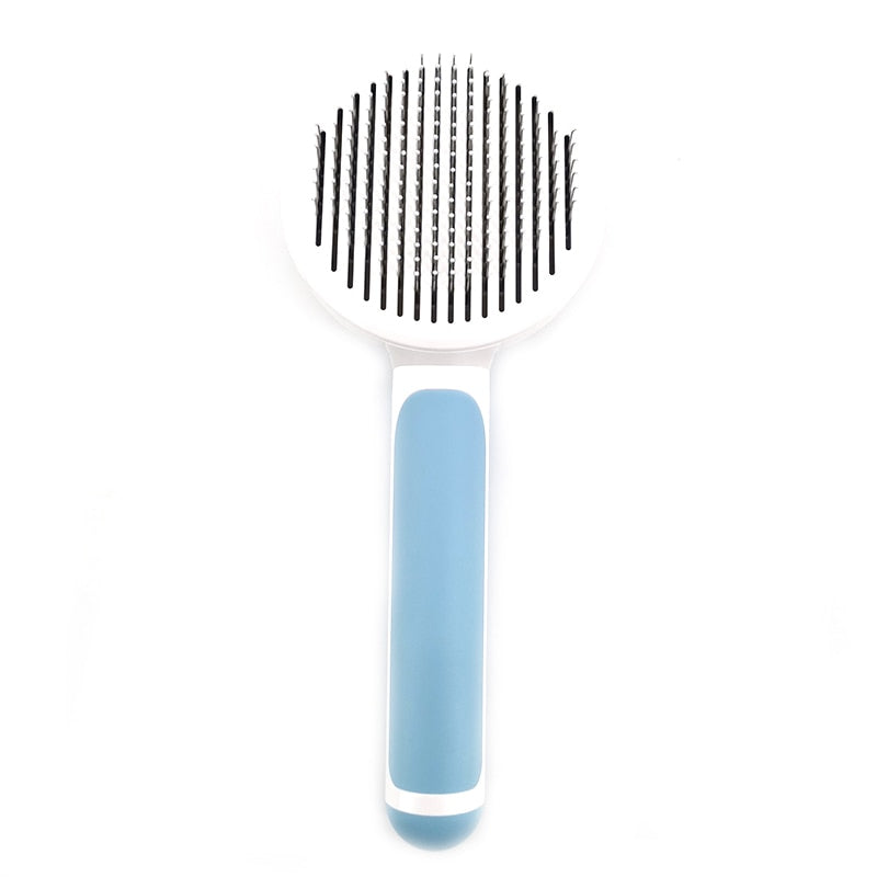 Self-Cleaning Slicker Brush for Dogs & Cats – Shedding & Grooming Comb