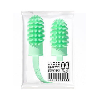 New Dog Toothbrush Double Fingers Pet Supplies Teeth Cleaning Finger Sleeves Oral Cleaning Tools Puppy Accessories Useful Gadget