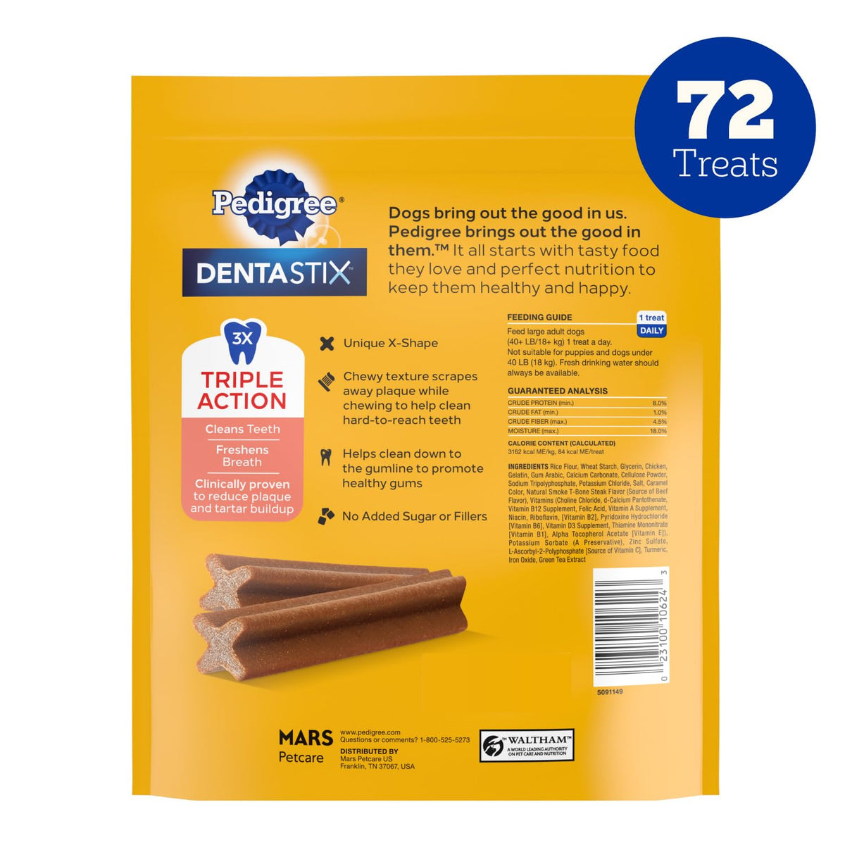 Pedigree Dentastix Large Breed Dental Dog Treats – Variety Pack, 51 Count