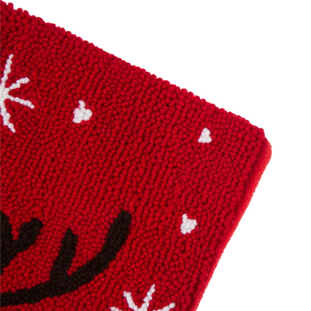 Glitzhome LED Christmas Stockings – 21" Embroidered Linen Stockings, 2-Pack