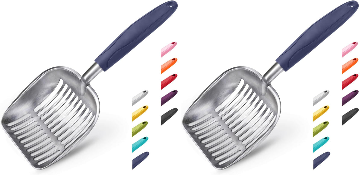 WePet Metal Cat Litter Scoop with Deep Sifter and Long Handle