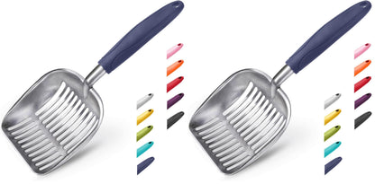 WePet Metal Cat Litter Scoop with Deep Sifter and Long Handle