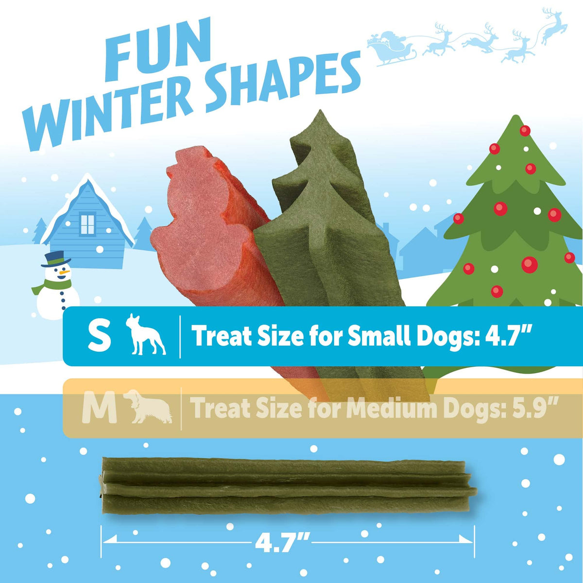 WHIMZEES Holiday Dog Dental Treats – Medium, 6 Count
