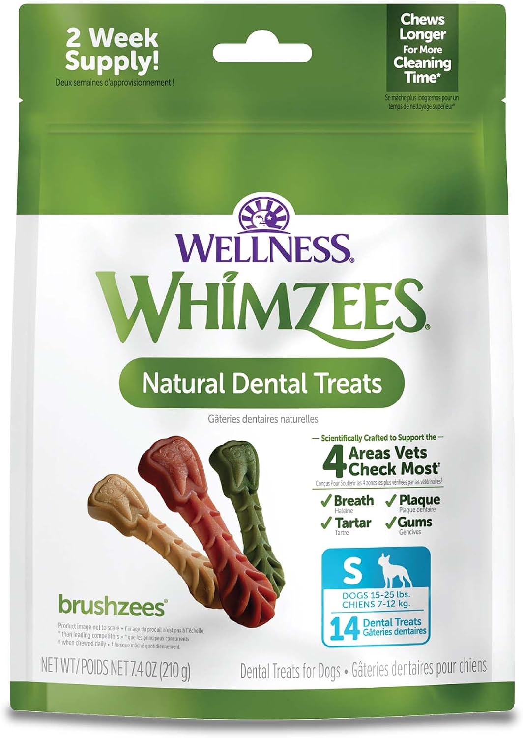 Whimzees Brushzees VOHC accepted dental chews