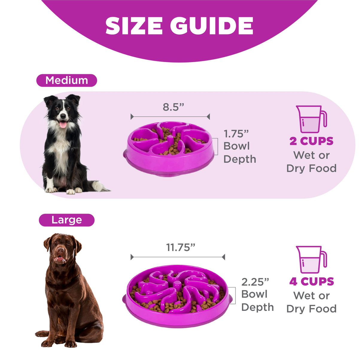 Outward Hound Fun Feeder Slo Bowl – Slow Feeder Dog Bowl, Blue (8.8 in)