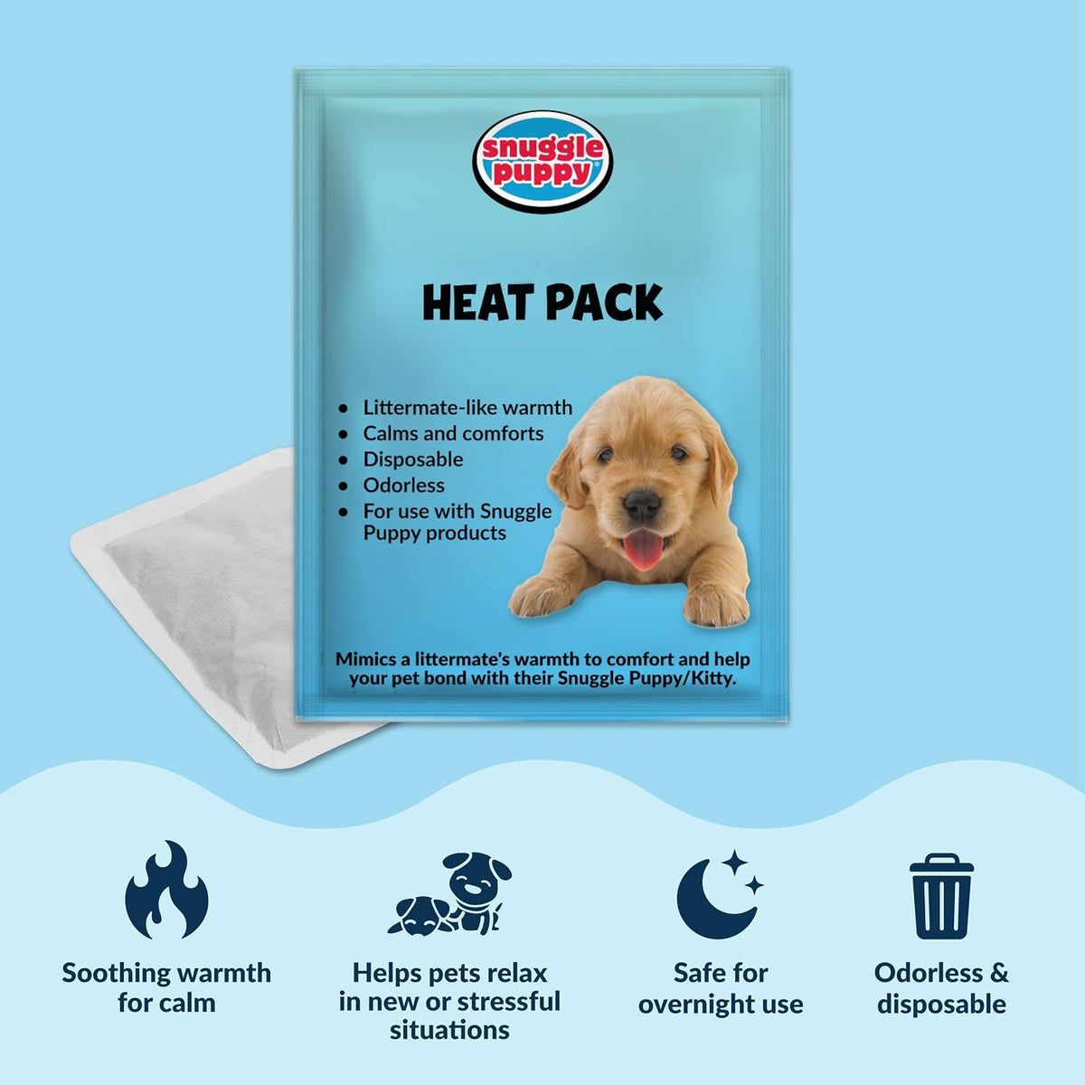 Snuggle Puppy Heartbeat Toy – Calming Comfort Plush for Medium Dogs, Cream